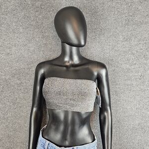 Sparkle & Slay: Victoria's Secret PINK Silver Glitter Bandeau Top‎